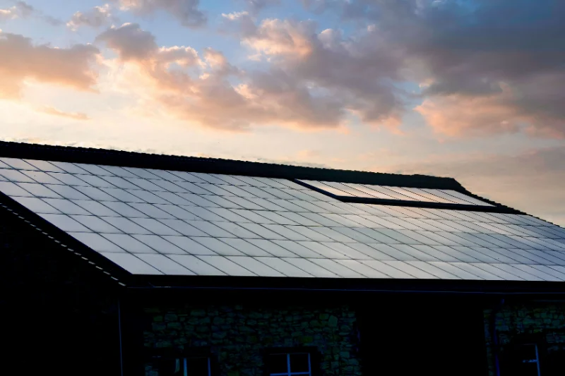 roof with solar panel